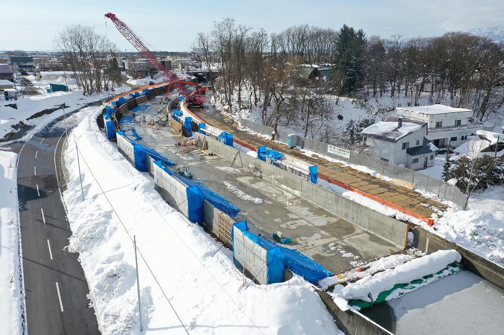 北海地区　北海幹線用水路パンケ水路橋下流工区工事