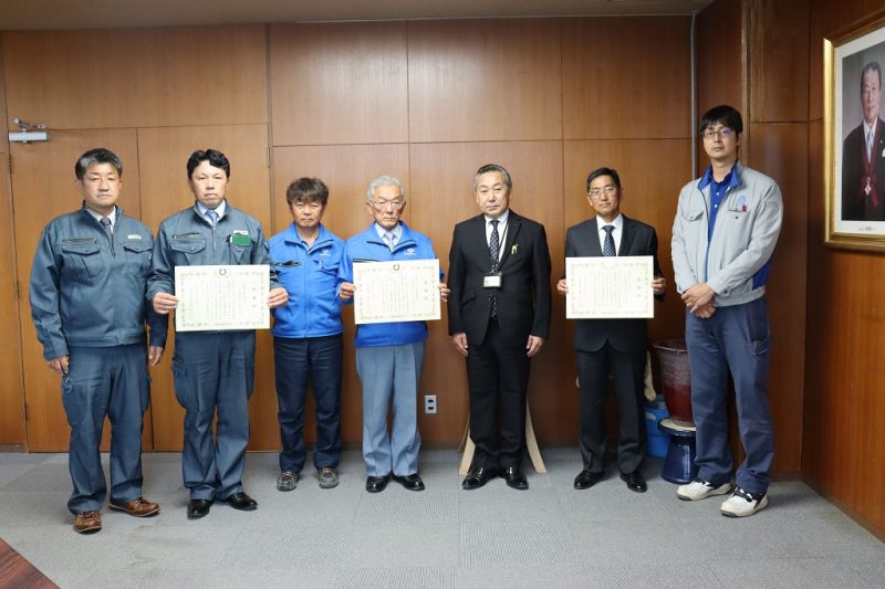 美唄市役所様より感謝状を頂きました。／道路保全地域貢献