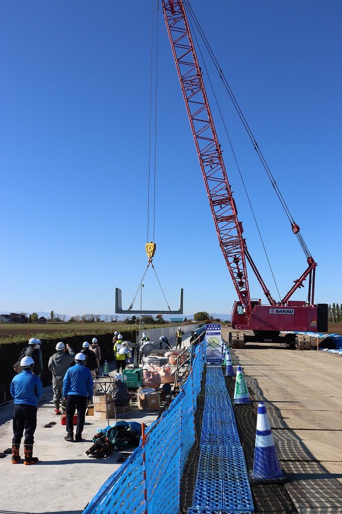 現場視察が行われました。/北海地区岩見沢幹線用水路幾春別工区工事