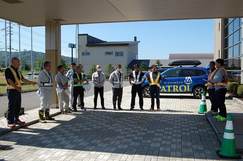 岸本組・キシモト宏友会合同安全衛生パトロールを実施（７／４）